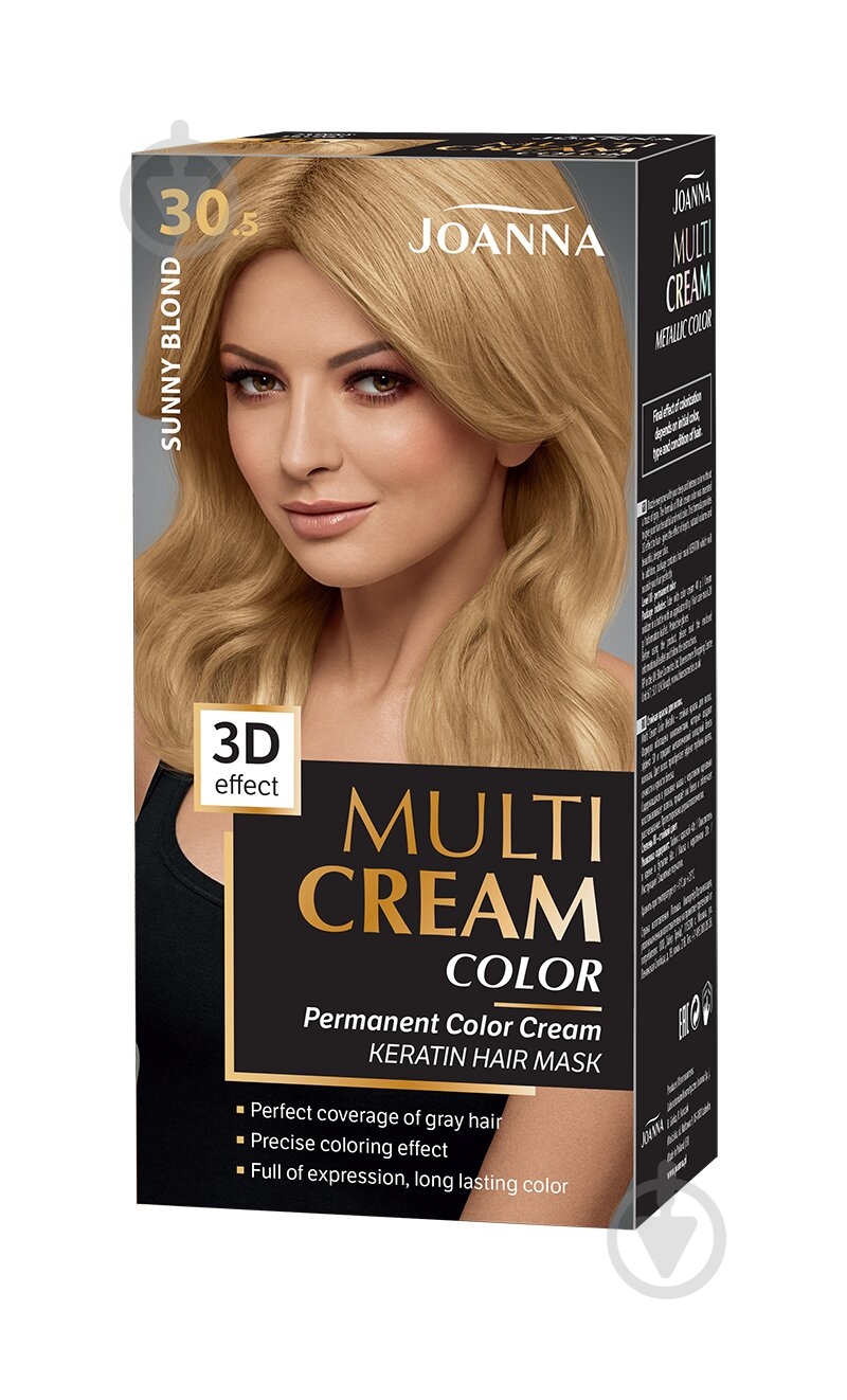Краска для волос Joanna Multi Cream Color №30,5 солнечный блонд 100 мл - фото 1