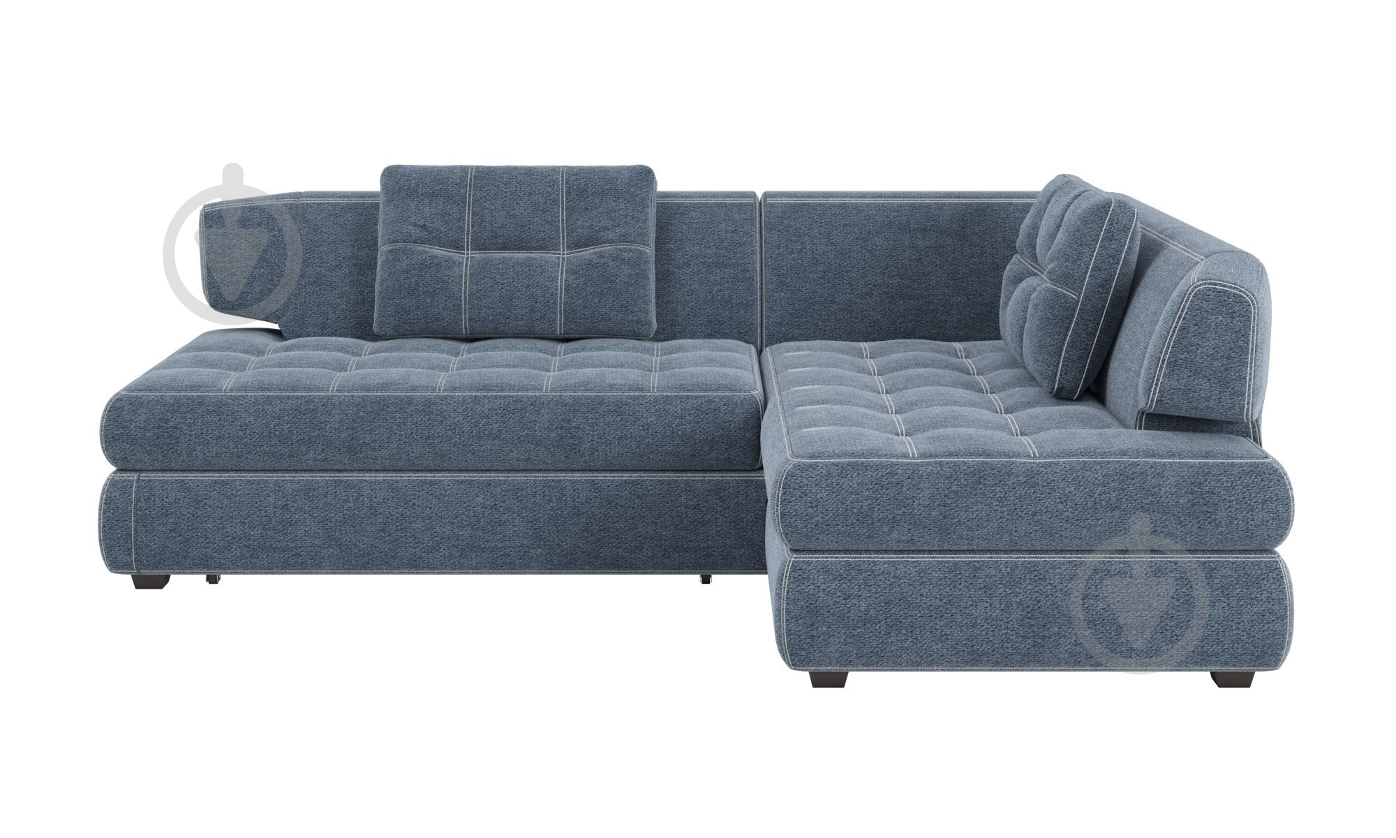 Диван угловой SOFYNO Триумф правый синий 2460x1750x800 мм - фото 2