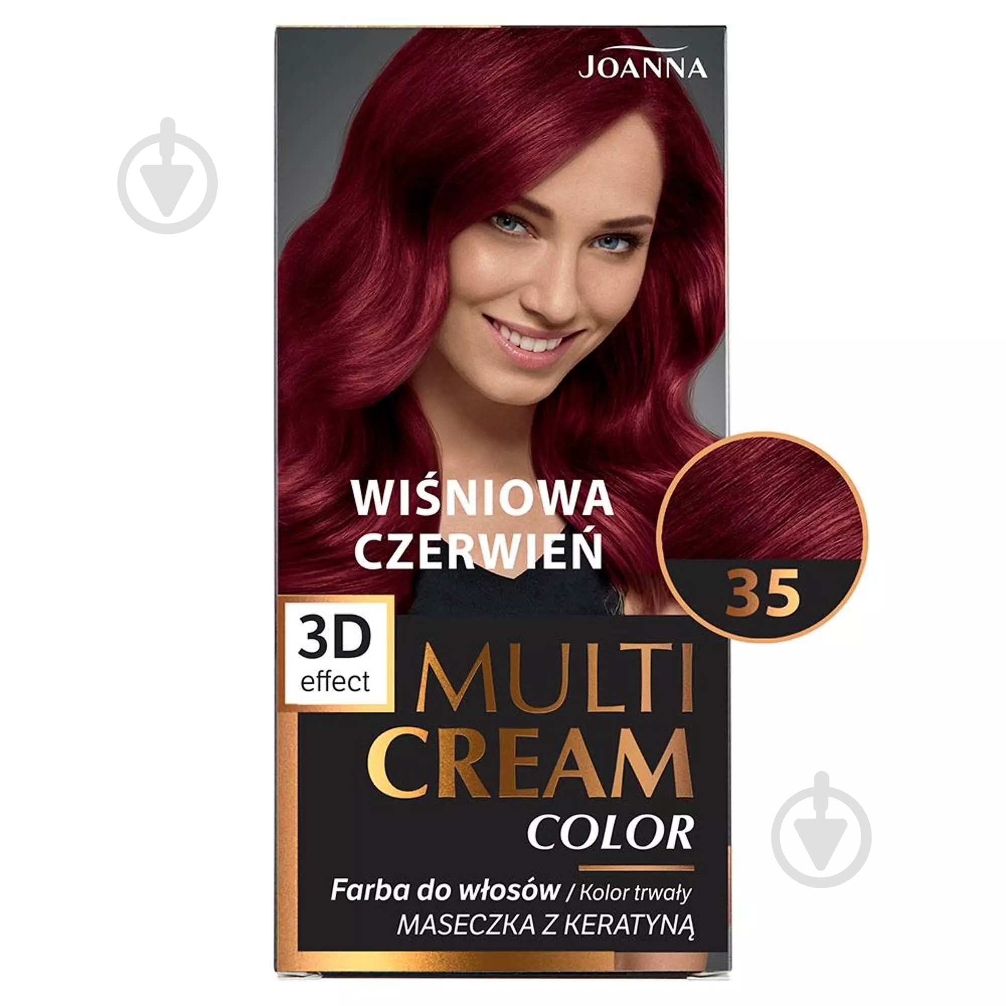 Краска для волос Joanna Multi Cream Color №35 Вишнево-красная 100 мл - фото 1
