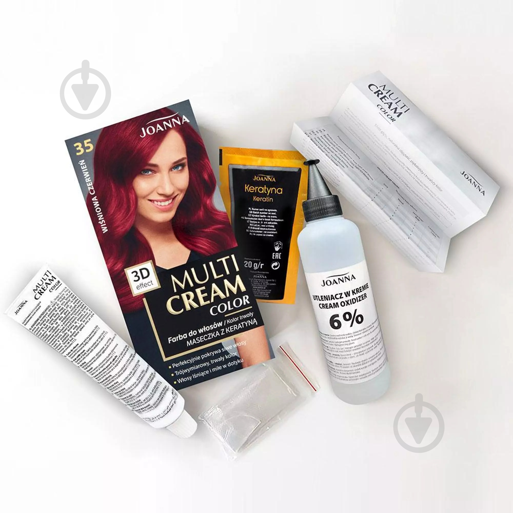 Краска для волос Joanna Multi Cream Color №35 Вишнево-красная 100 мл - фото 3