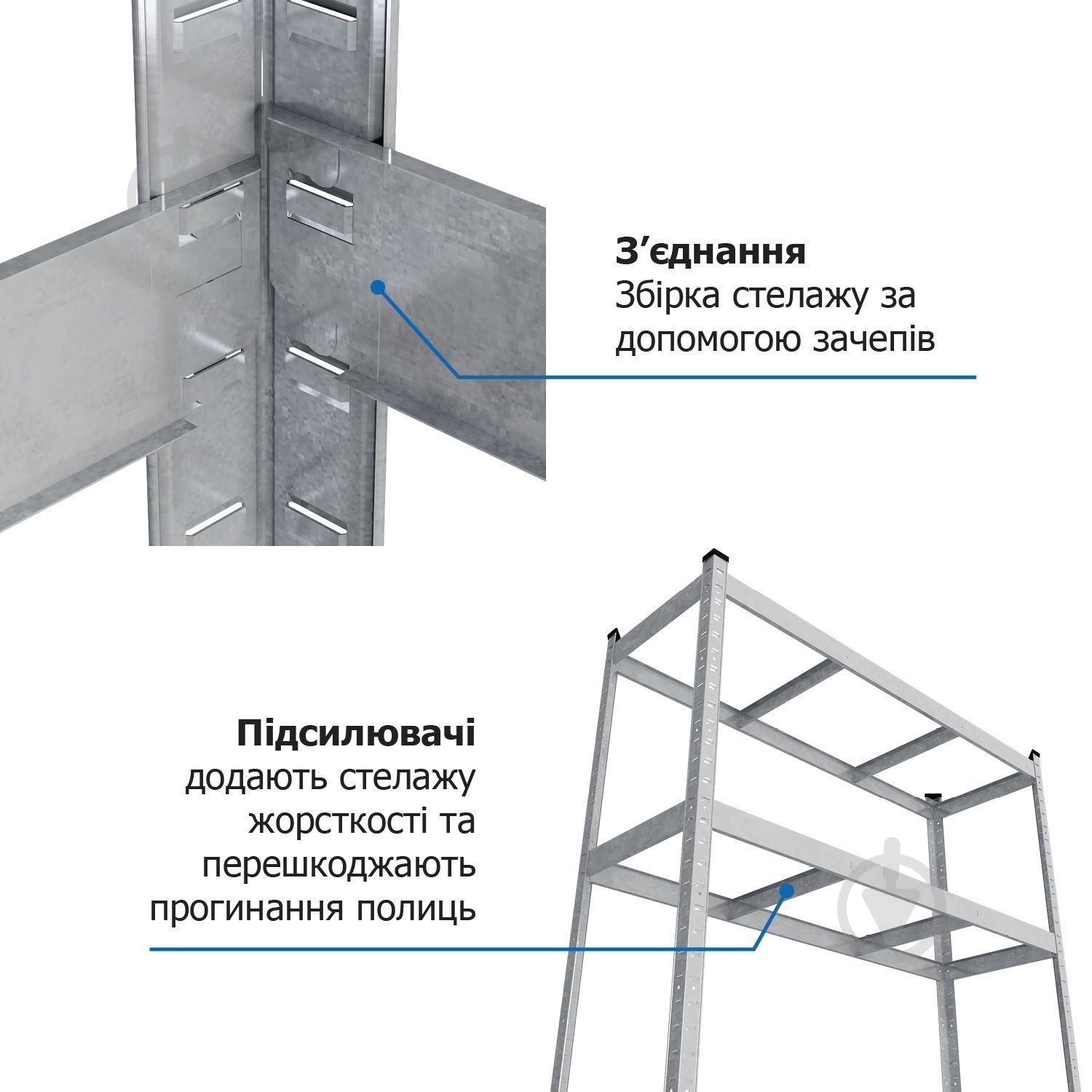 Стеллаж 1800x400x400 мм Меткас Бюджет серый ДСП полки 5 шт. цинкованный - фото 11