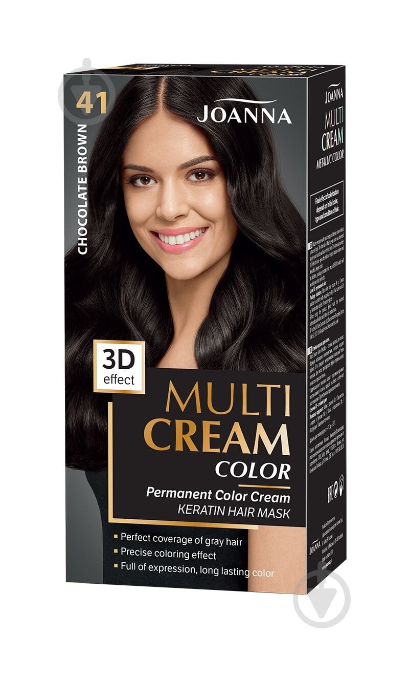 Краска для волос Joanna Multi Cream Color №41 шоколадный 100 мл - фото 1