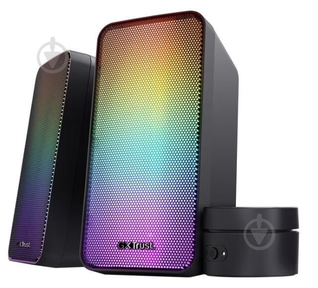 Акустическая система Trust GXT 611 Wezz RGB-Illuminated 2.0 black (24587) - фото 1