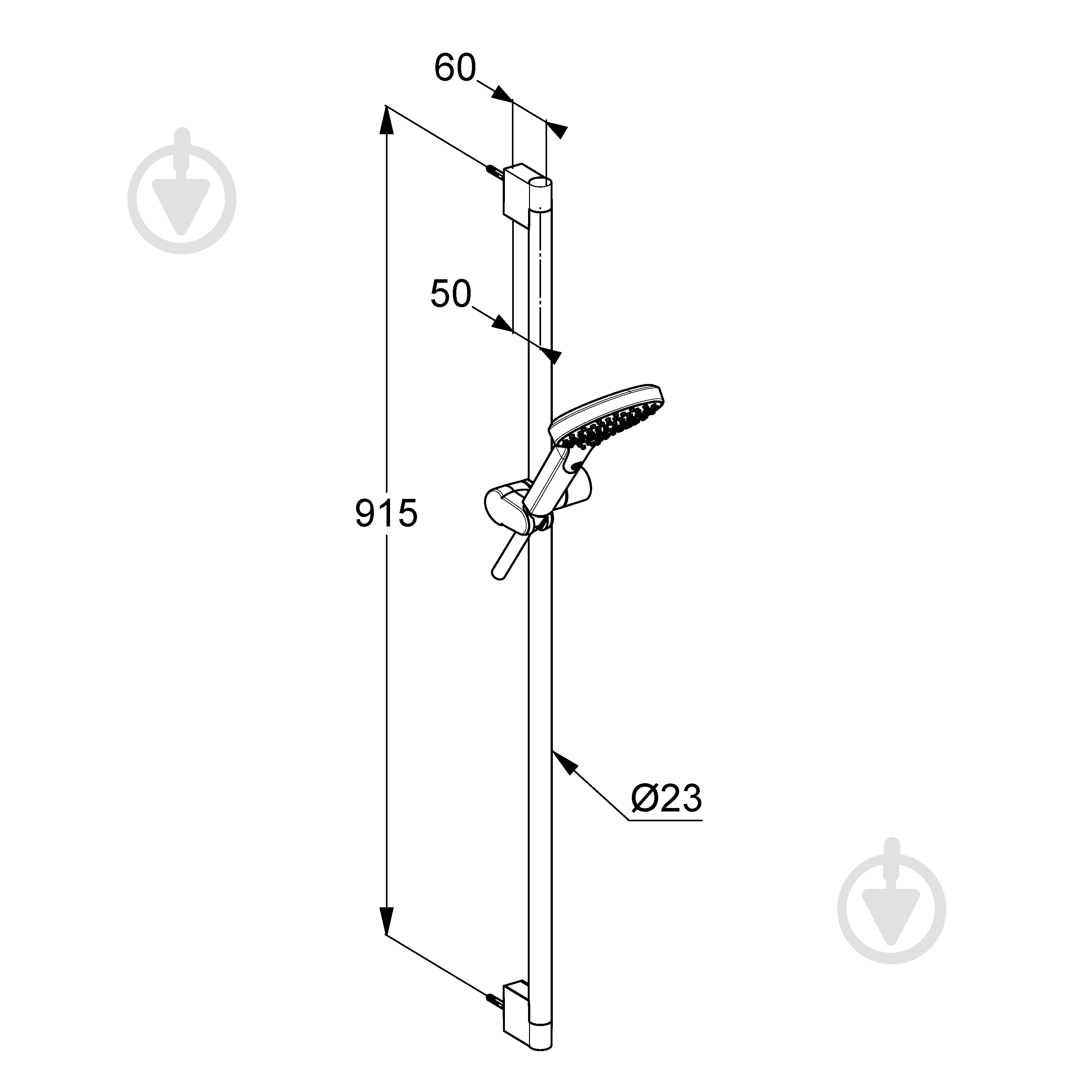 Душевой гарнитур Kludi DIVE sDIVE L = 900 мм - фото 2