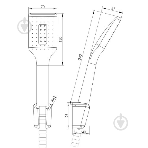 Душевой гарнитур RJ RJSH000-01CH - фото 3