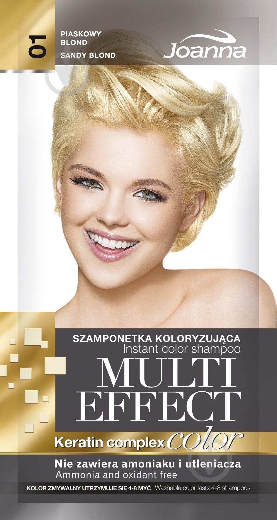 Шампунь-фарба Joanna № 01 пісочний блонд 30 мл 35 г - фото 1 Шампунь-фарба Joanna № 01 пісочний блонд 30 мл 35 г - фото 1