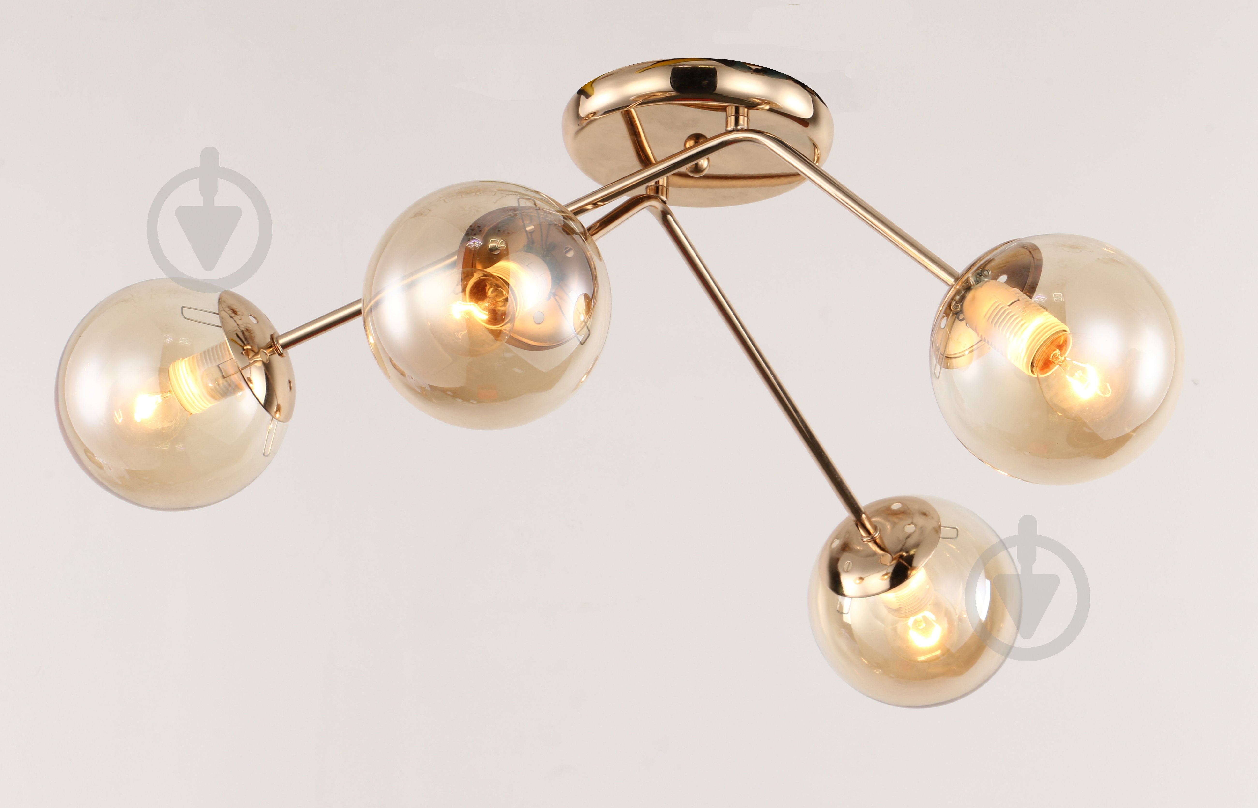 Люстра потолочная Blitz 4x40 Вт E27 золотой 3263-44 - фото 1