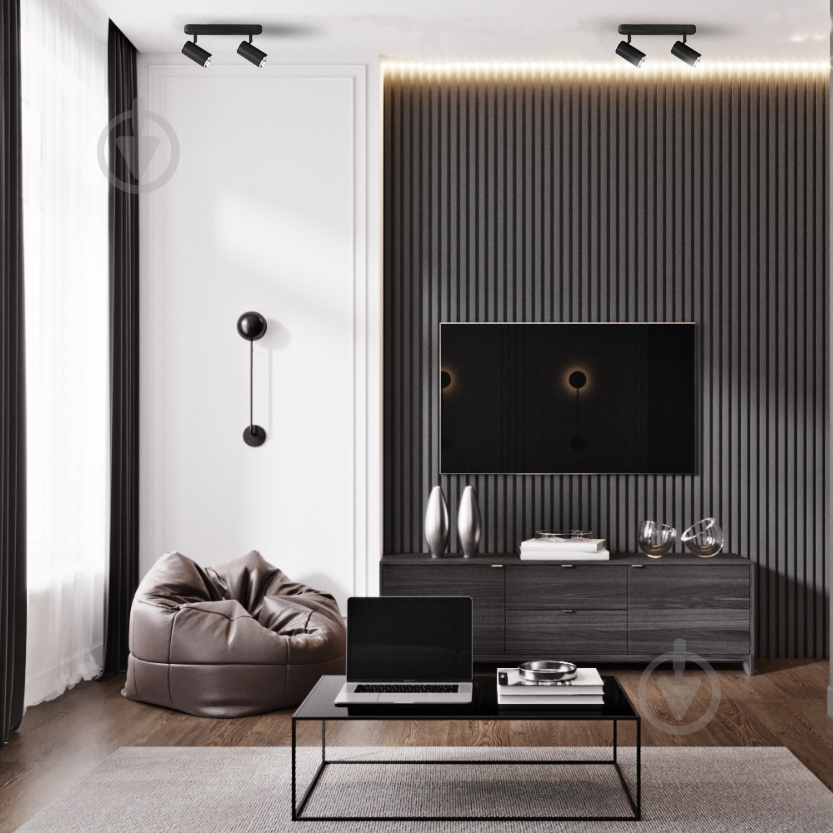 Светильник точечный LightMaster 35 Вт GU10 черный с серебристым LightMaster MLT101-2 MR16/GU1 - фото 5