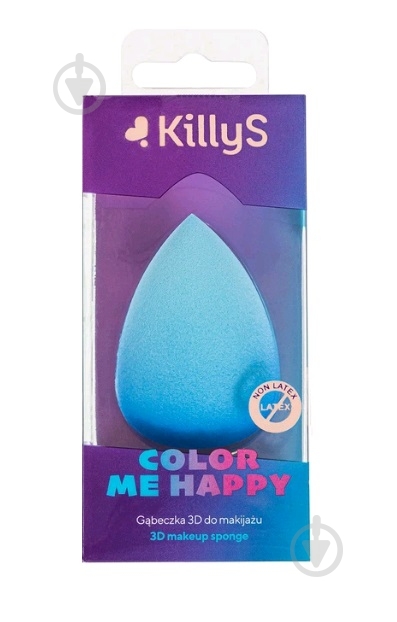 Спонж KillyS 3D без латекса синий - фото 1