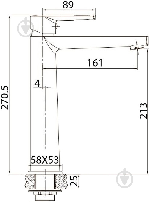 Смеситель для умывальника VOLLE Benita - фото 2 Смеситель для умывальника VOLLE Benita - фото 2