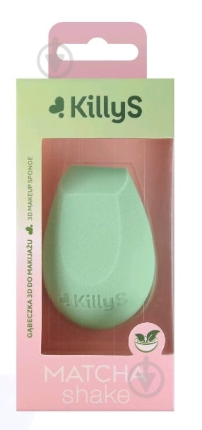 Спонж скошенный KillyS ЗD без латекса зеленый - фото 1 Спонж скошенный KillyS ЗD без латекса зеленый - фото 1