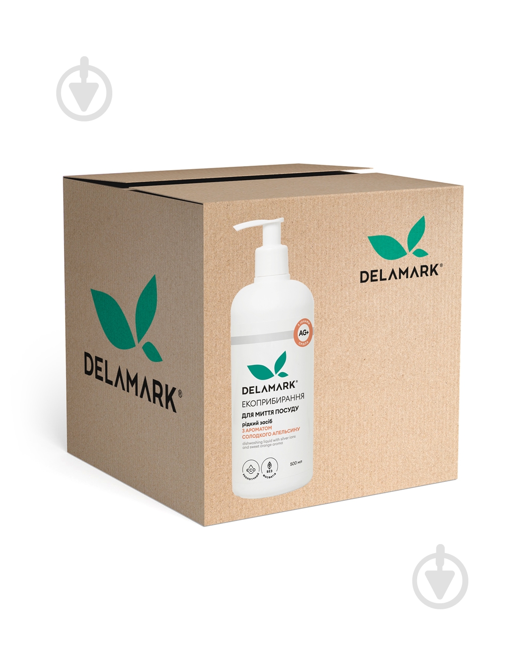 Засіб для ручного миття посуду DeLaMark Солодкий Апельсин 8 шт. 0,5 л - фото 1 Засіб для ручного миття посуду DeLaMark Солодкий Апельсин 8 шт. 0,5 л - фото 1
