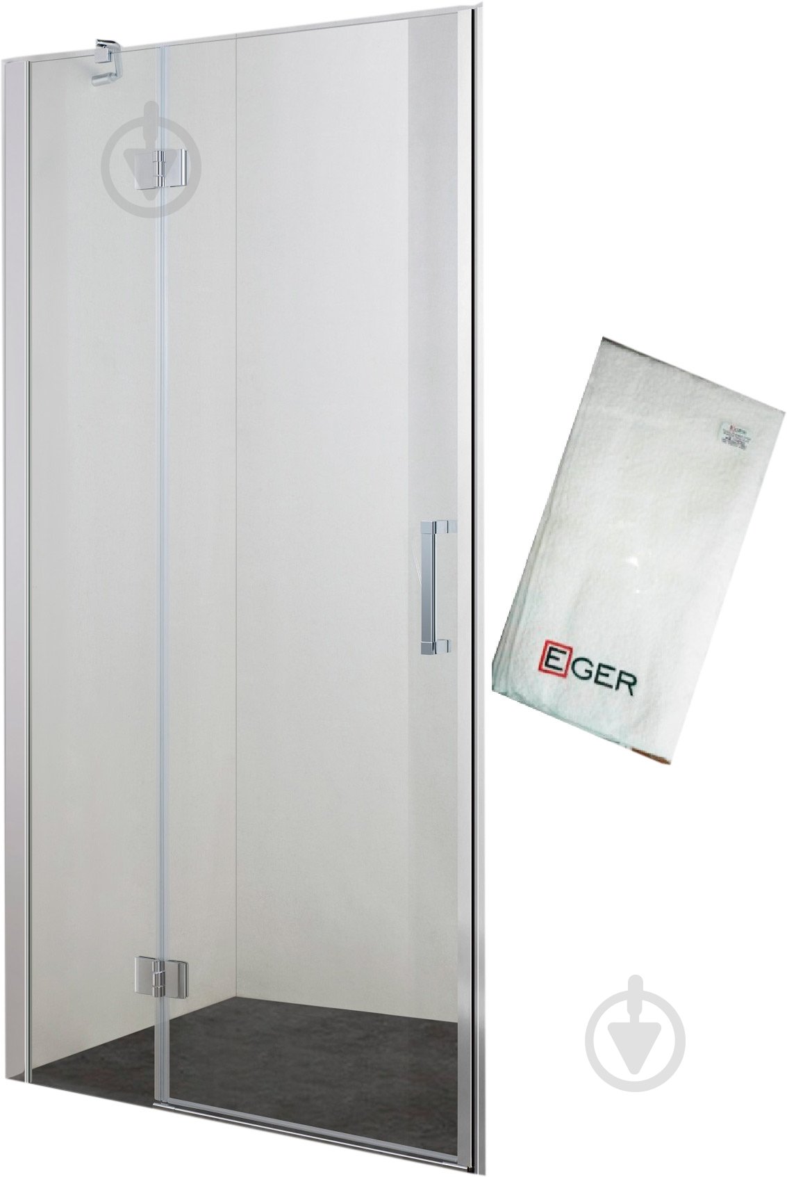 Душові двері Egger 599-701 + 599-000 + банний рушник 599-701 + 599-000 - фото 1