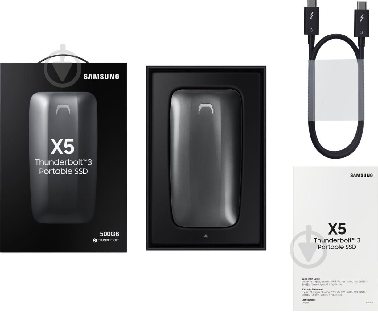 X5 【極美品】Samsung 500GB US Samsung | MU-PB500B/AM - Storage & Memory 500GB X5 SSD Portable Thunderbolt3 外付けハードディスク・ドライブ