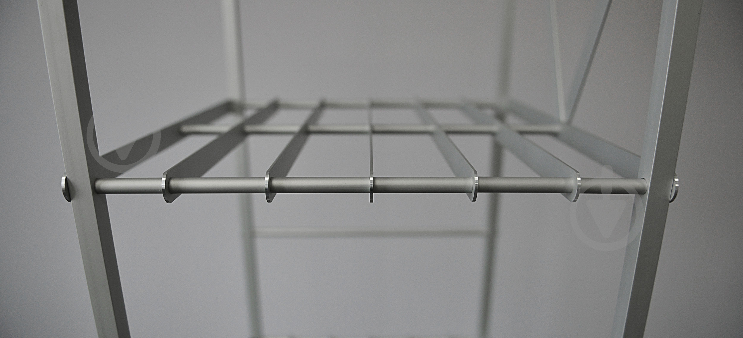 Стеллаж 1365x820x384 мм Aluint серый металл полки 4 шт. крашенный - фото 5