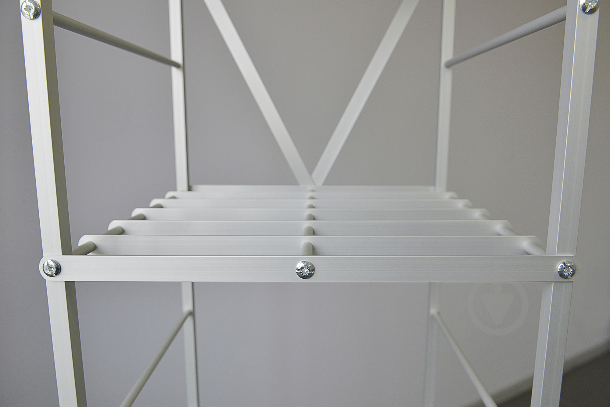 Стеллаж 1365x820x384 мм Aluint серый металл полки 4 шт. крашенный - фото 9