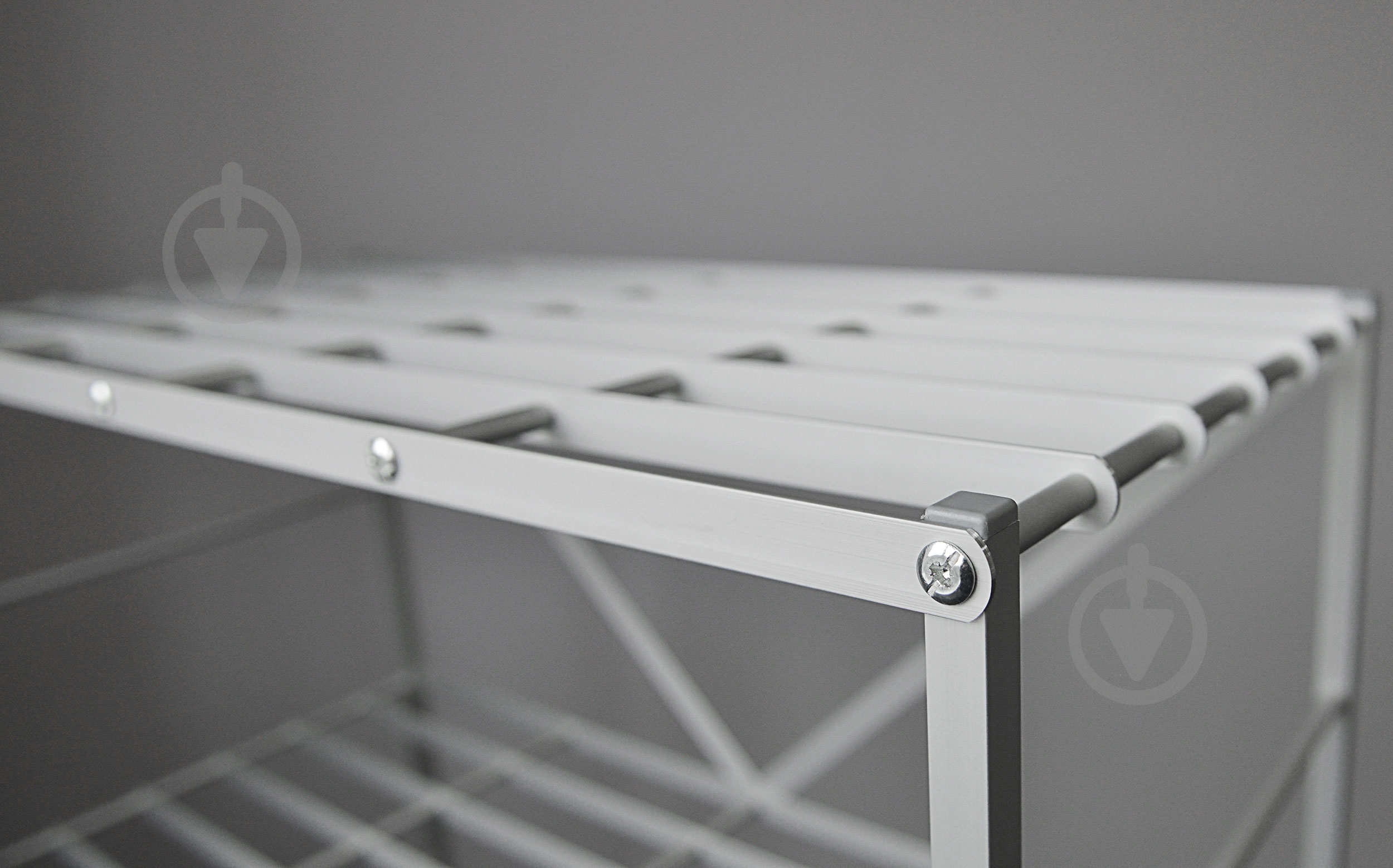 Стеллаж 1765x420x384 мм Aluint серый металл полки 5 шт. крашенный - фото 8