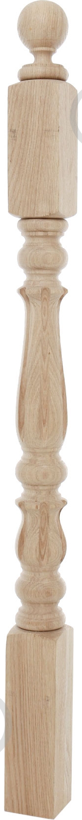 Столб тип-1 дубовый фрезерованный 75x75x1110 мм - фото 1