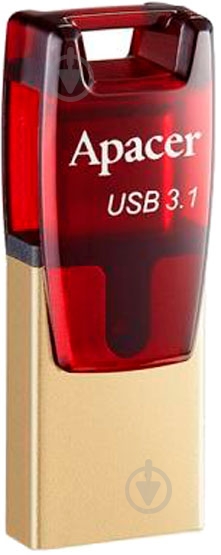 Флеш-память USB Apacer AH180 64 ГБ USB 3.1USB Type-C red (AP64GAH180R-1) - фото 2 Флеш-память USB Apacer AH180 64 ГБ USB 3.1USB Type-C red (AP64GAH180R-1) - фото 2