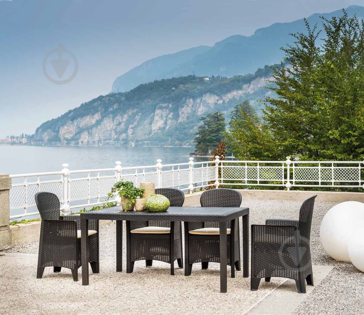 Кресло пластиковое ProGarden антрацит з подушкою 89x58x60 см антрацит - фото 3 Кресло пластиковое ProGarden антрацит з подушкою 89x58x60 см антрацит - фото 3