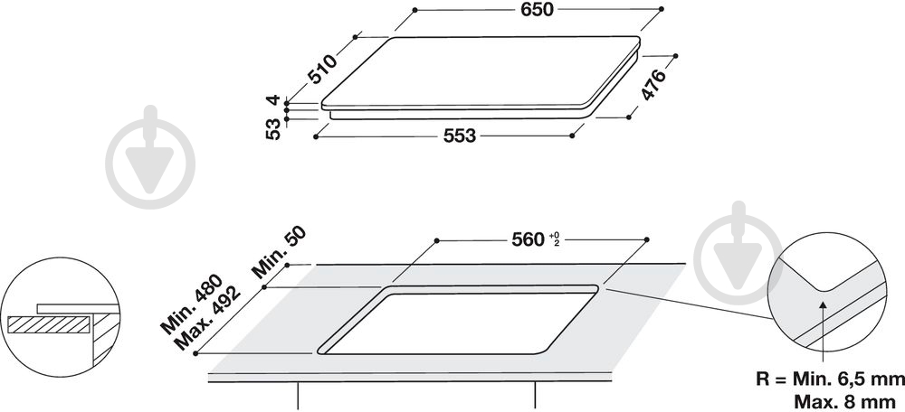 Варочная поверхность индукционная Whirlpool SMC654F/BF - фото 5 Варочная поверхность индукционная Whirlpool SMC654F/BF - фото 5