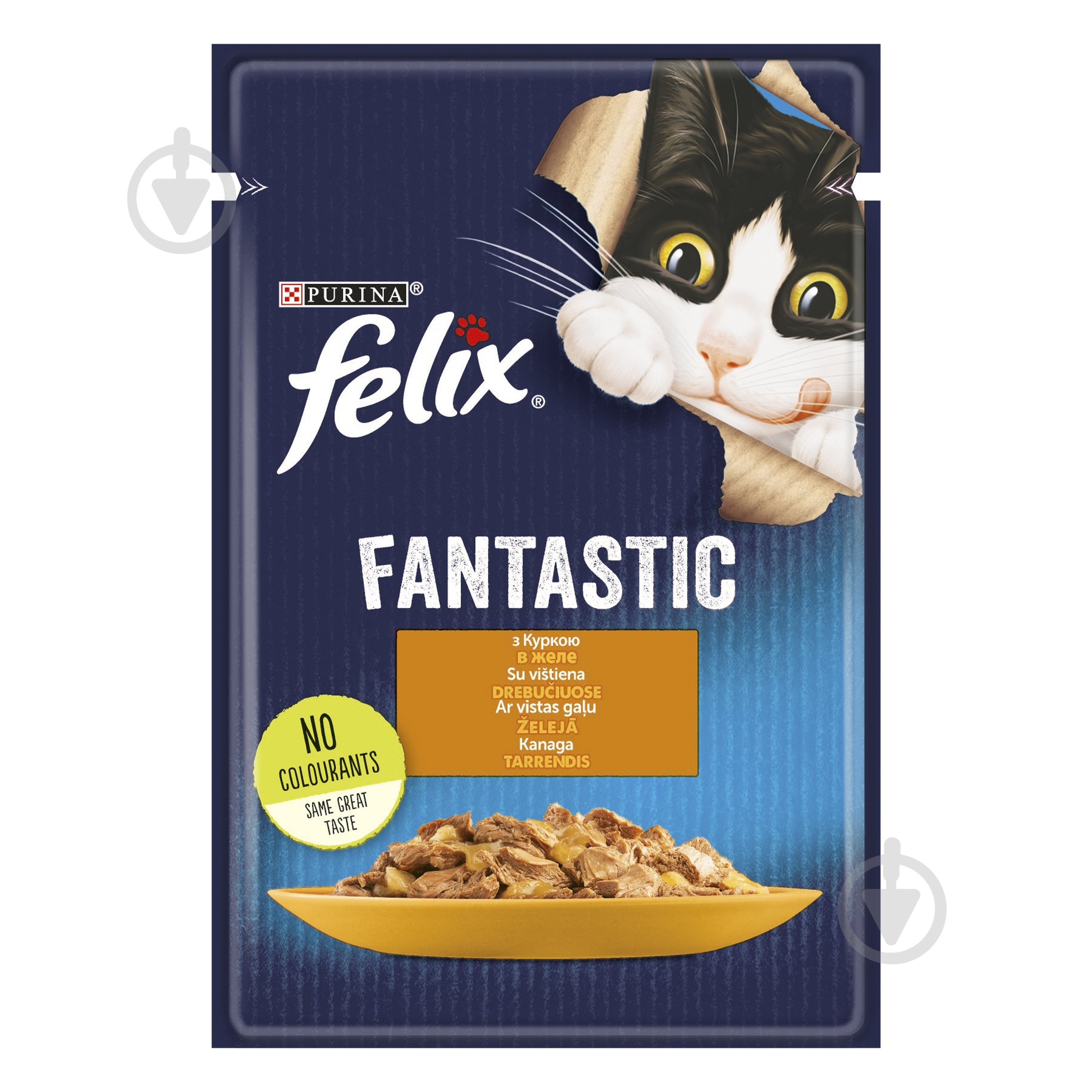 Корм влажный для котов FELIX by Purina Fantastic с курицей в желе 26 шт. 85 г - фото 2