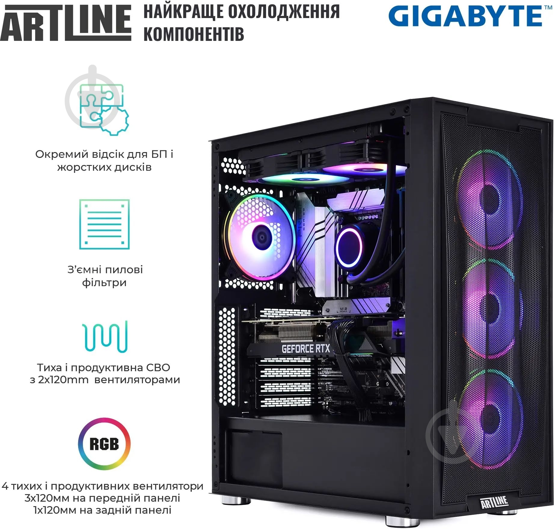 Компьютер Artline Gaming X87 (X87v45) black - фото 3
