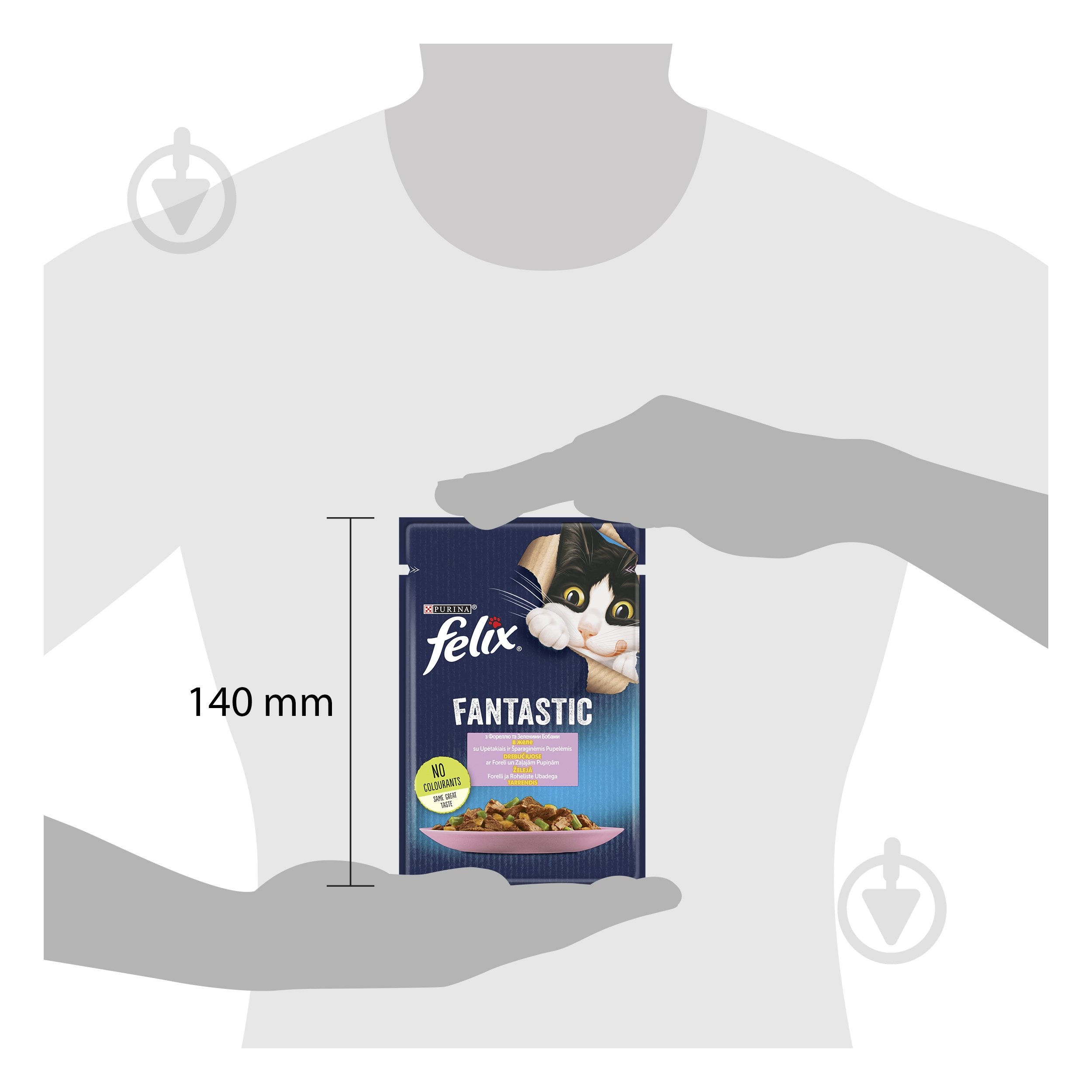 Корм вологий для котів FELIX by Purina Fantastic з фореллю та зеленими бобами в желе 26 шт. 85 г - фото 4 Корм вологий для котів FELIX by Purina Fantastic з фореллю та зеленими бобами в желе 26 шт. 85 г - фото 4