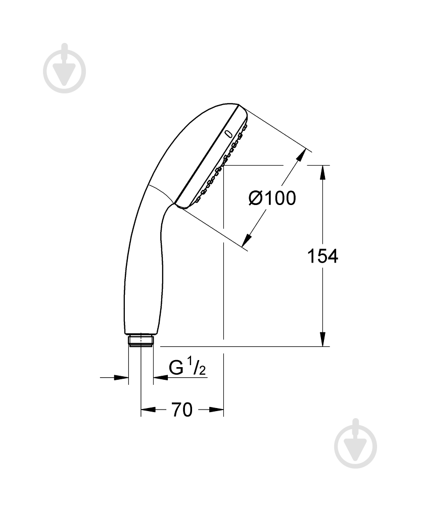 Ручной душ Grohe Vitalio Start 100 Mono 27940000 - фото 4