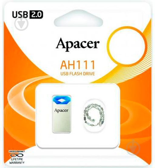 Флеш-память USB Apacer AH111 64 ГБ USB 2.0 blue (AP64GAH111U-1) - фото 6