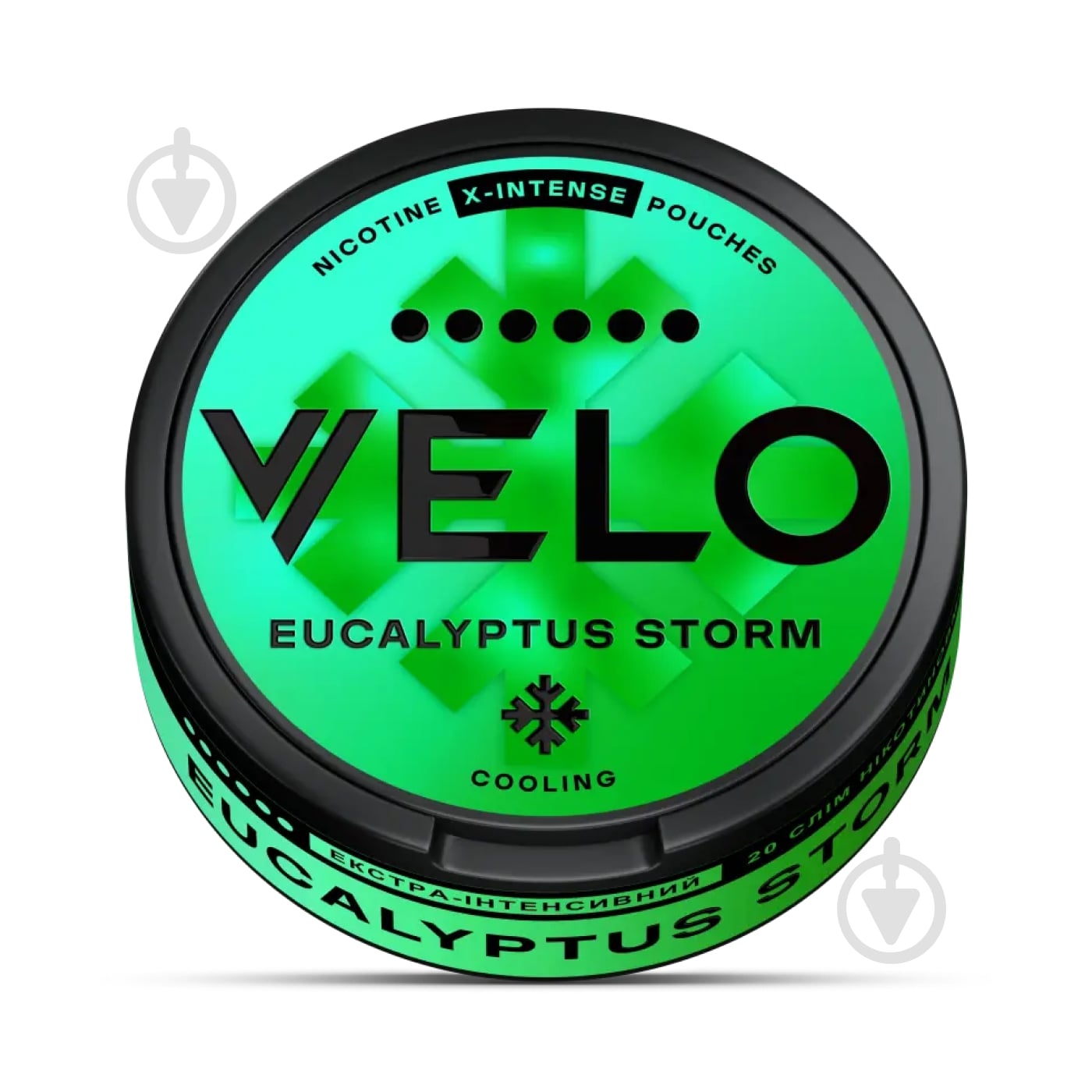 Тютюн жувальний Velo Нікотинові паучі Eucalyptus Storm 17 мг - фото 1
