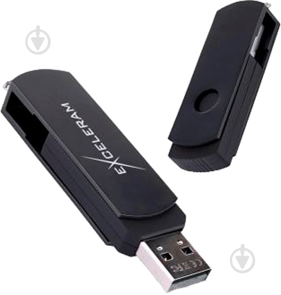 Флеш-память USB Exceleram P2 Series 16 ГБ USB 2.0 black (EXP2U2BB16) - фото 1