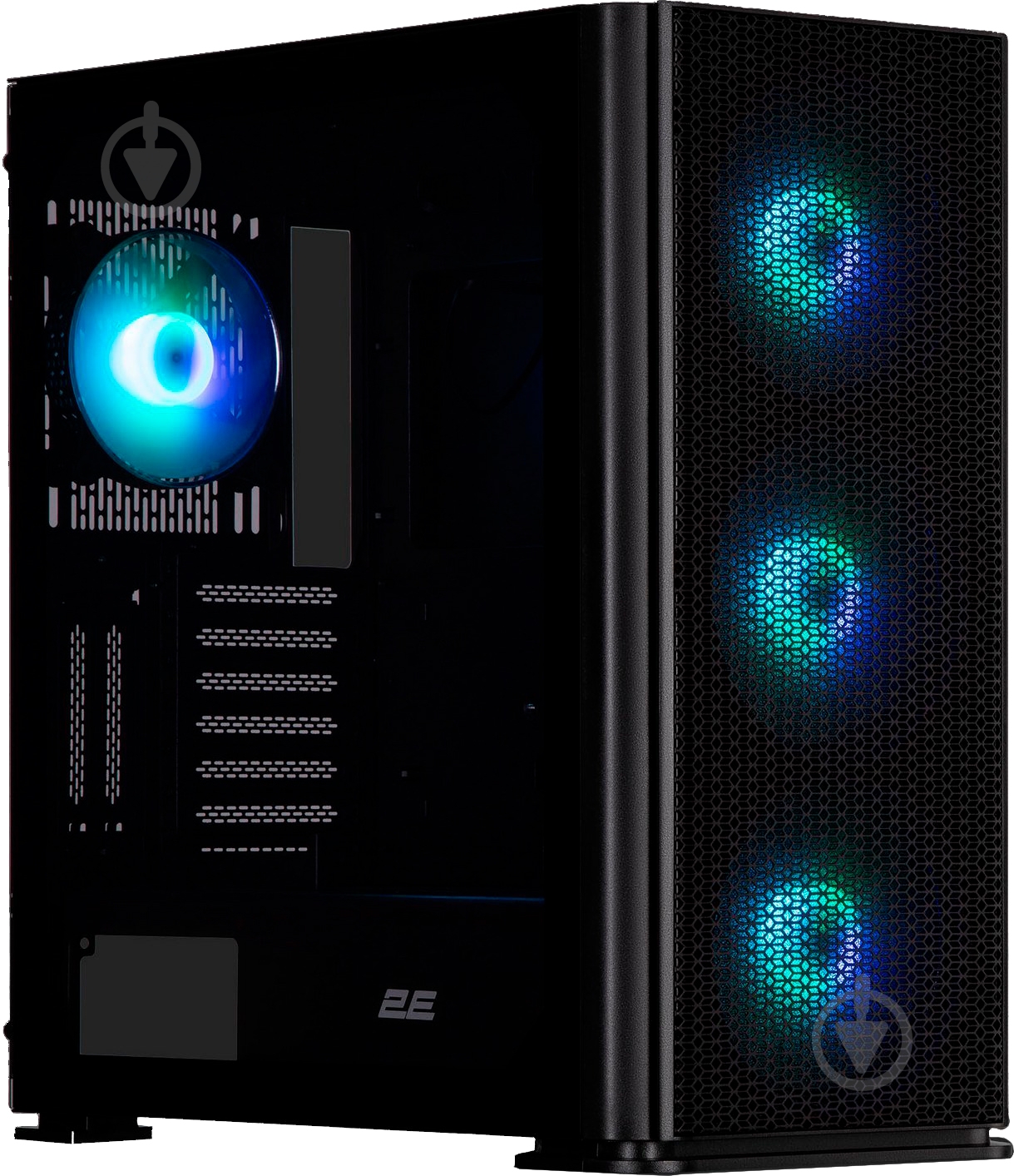 Корпус 2E Vertex Tempered Glass без БП (2E-GI01B) black - фото 1