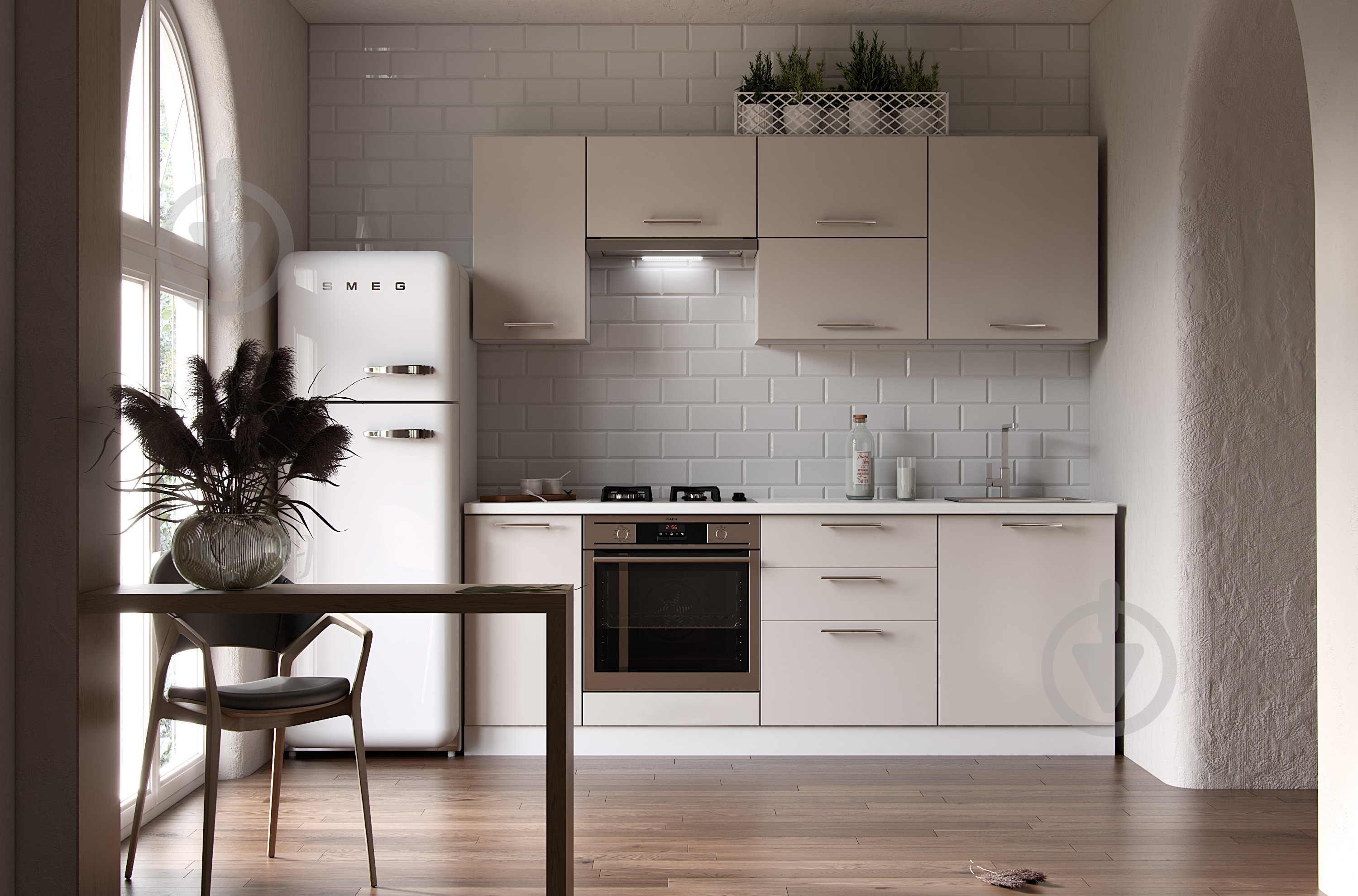 Кухня Грейд Трейси МДФ 2,2м жасмин/белый - фото 2 Кухня Грейд Трейси МДФ 2,2м жасмин/белый - фото 2