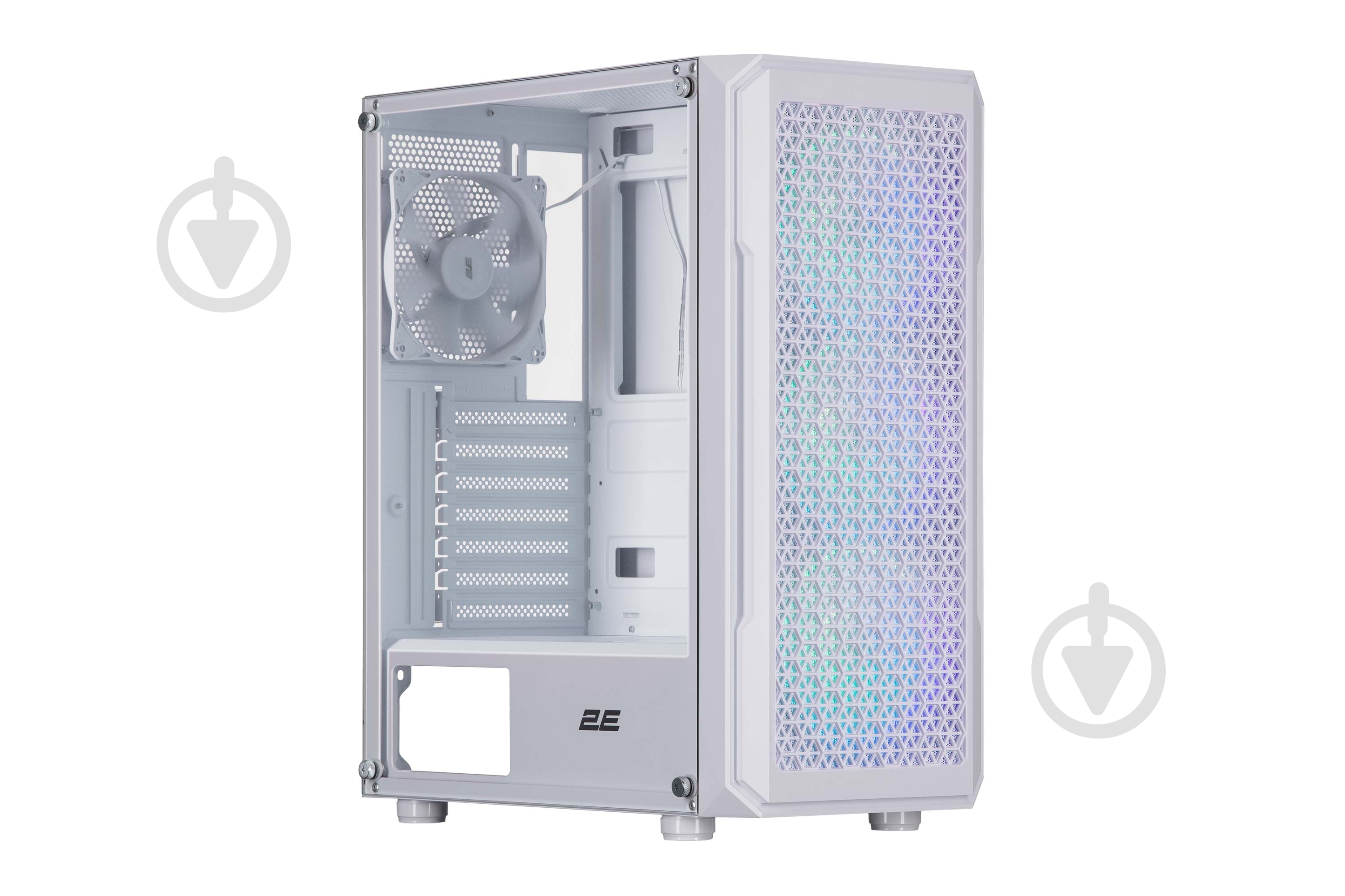 Корпус 2E Hexagon Tempered Glass без БП (2E-G338W) white - фото 27 Корпус 2E Hexagon Tempered Glass без БП (2E-G338W) white - фото 27