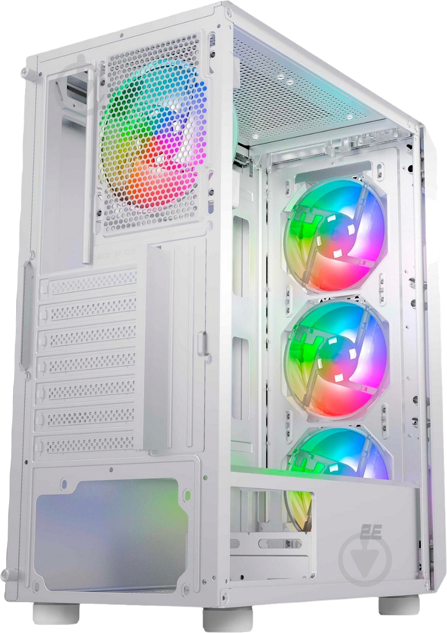 Корпус 2E Hexagon Tempered Glass без БП (2E-G338W) white - фото 5 Корпус 2E Hexagon Tempered Glass без БП (2E-G338W) white - фото 5