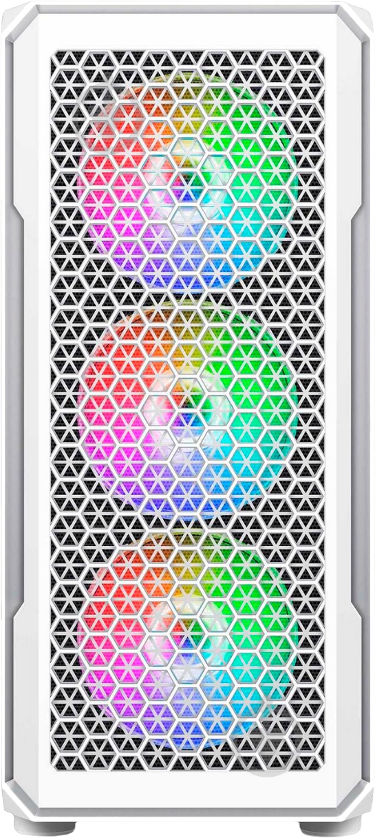 Корпус 2E Hexagon Tempered Glass без БП (2E-G338W) white - фото 3 Корпус 2E Hexagon Tempered Glass без БП (2E-G338W) white - фото 3