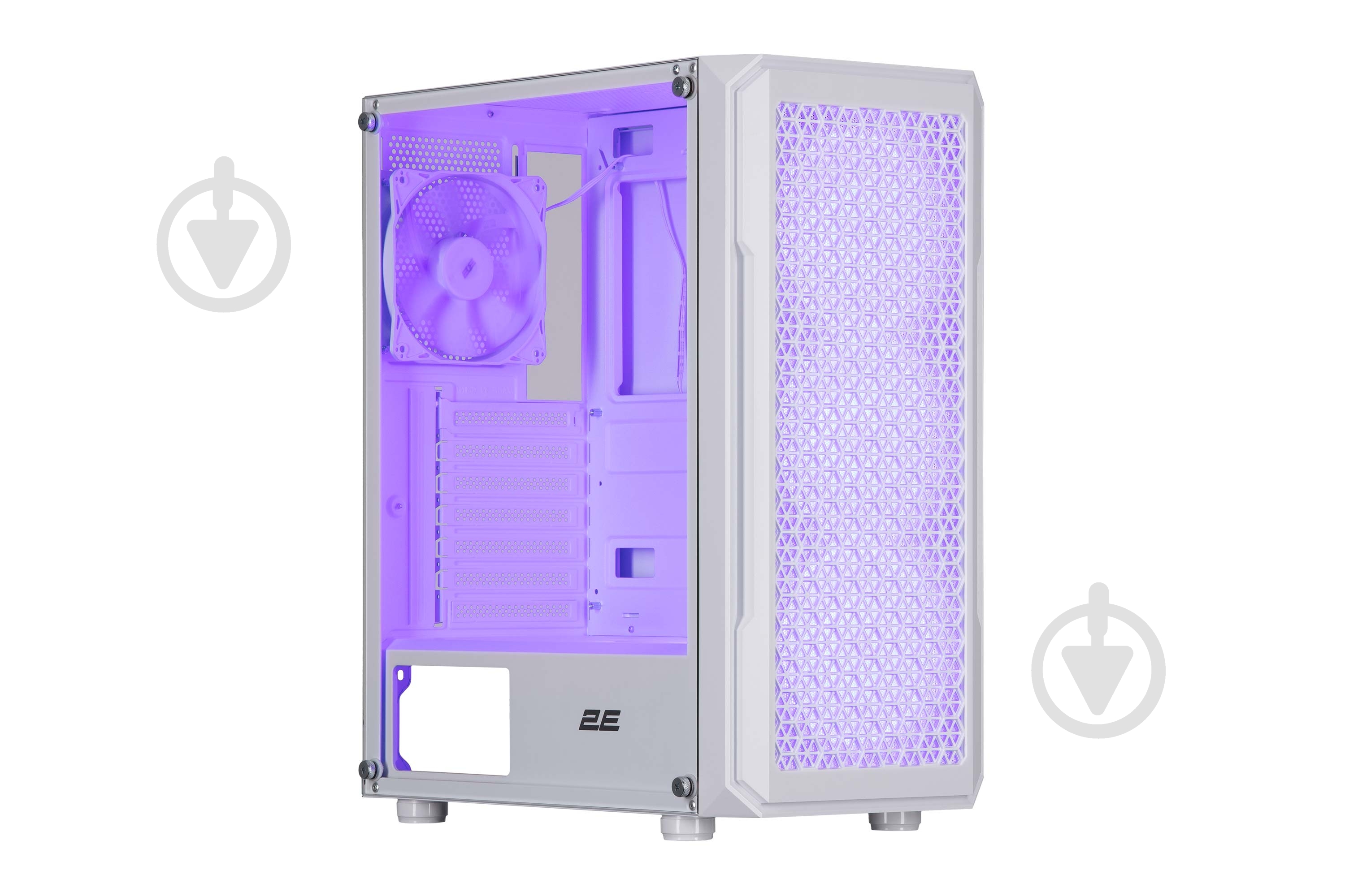 Корпус 2E Hexagon Tempered Glass без БП (2E-G338W) white - фото 15 Корпус 2E Hexagon Tempered Glass без БП (2E-G338W) white - фото 15