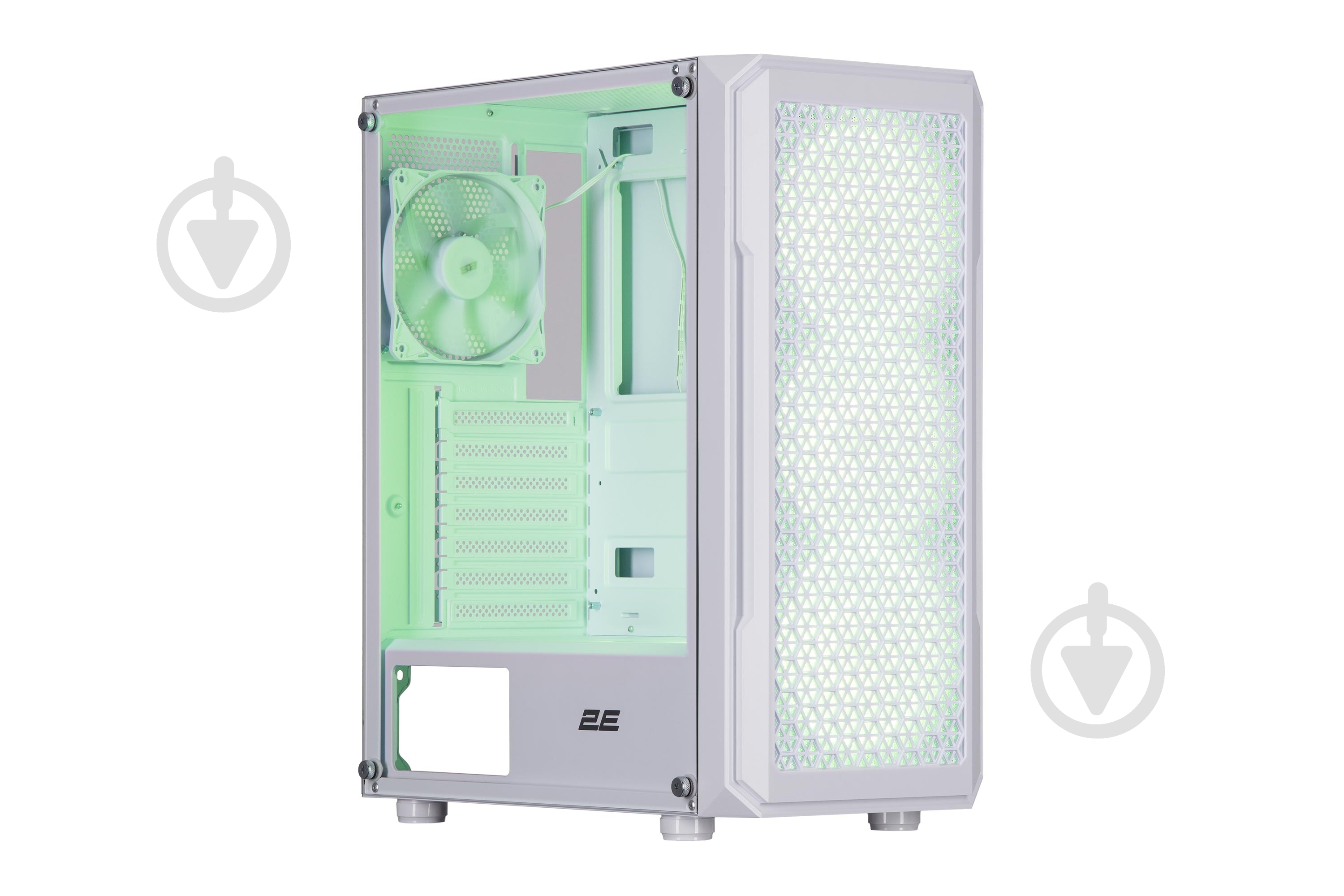 Корпус 2E Hexagon Tempered Glass без БП (2E-G338W) white - фото 14 Корпус 2E Hexagon Tempered Glass без БП (2E-G338W) white - фото 14