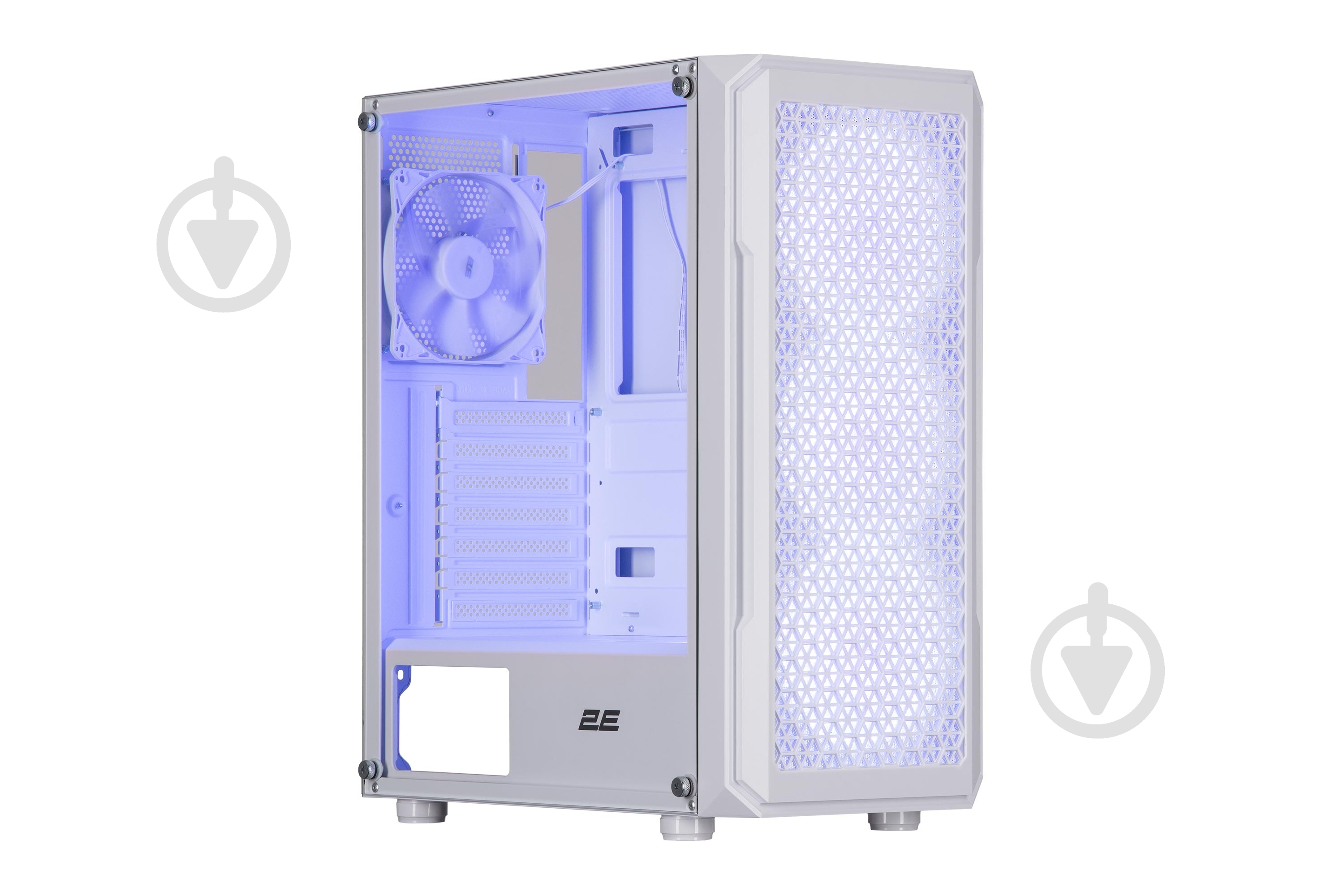 Корпус 2E Hexagon Tempered Glass без БП (2E-G338W) white - фото 13 Корпус 2E Hexagon Tempered Glass без БП (2E-G338W) white - фото 13