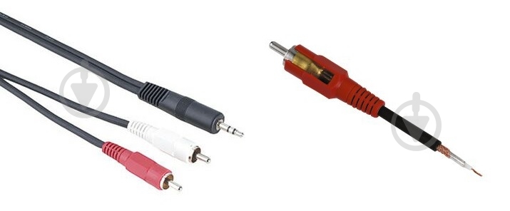 Кабель HAMA 3,5 мм – 2xRCA 2 м черный (43412) - фото 1 Кабель HAMA 3,5 мм – 2xRCA 2 м черный (43412) - фото 1