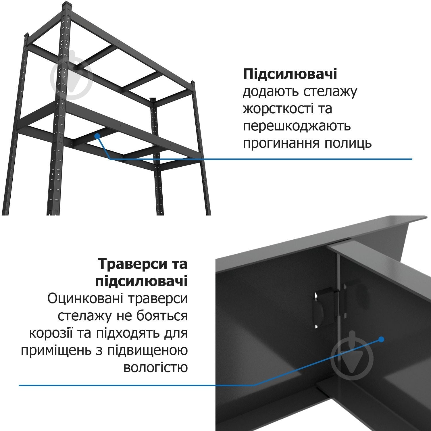 Стеллаж 2400x1200x600 мм Меткас Бюджет антрацит ДСП полки 6 шт. крашенный - фото 8 Стеллаж 2400x1200x600 мм Меткас Бюджет антрацит ДСП полки 6 шт. крашенный - фото 8