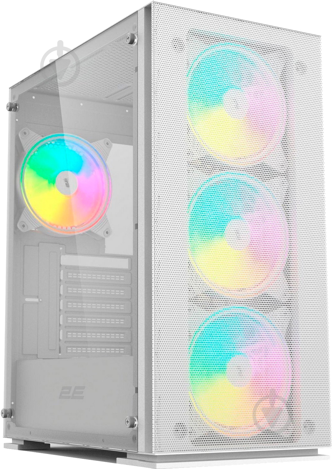 Корпус 2E Virtus Neo Tempered Glass без БП (2E-G3301NW) white - фото 1