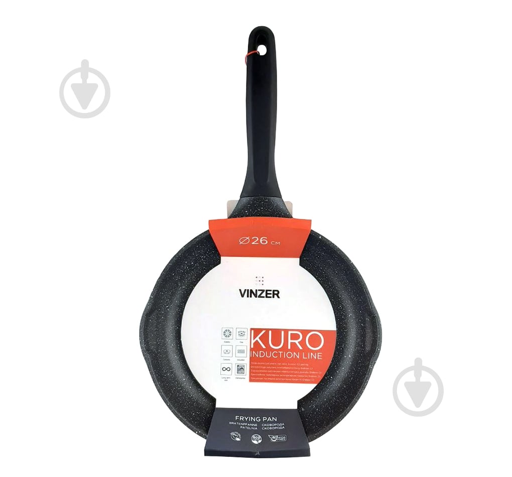 Сковорода Vinzer 26 см Kuro Induction Line 50421 - фото 4