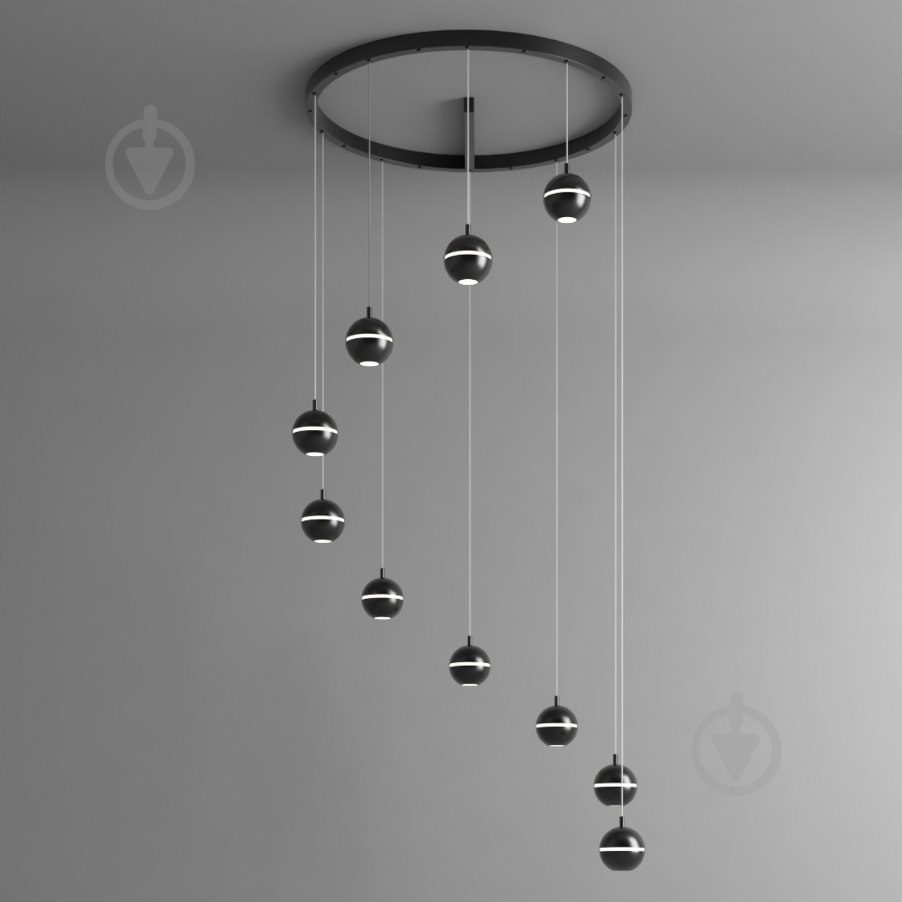 Світильник підвісний Emotion_20.13 2700К 42 Вт MR11 чорний NB 90/10-P-R9005-W - фото 1 Світильник підвісний Emotion_20.13 2700К 42 Вт MR11 чорний NB 90/10-P-R9005-W - фото 1