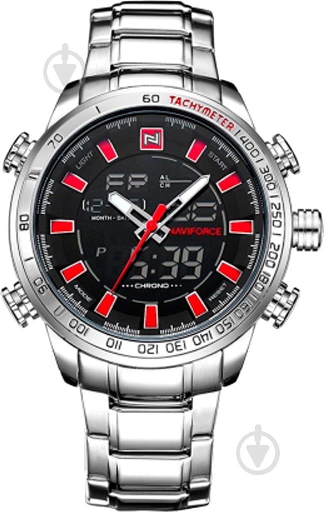 Наручные часы NaviForce Savonna Red SBR-NF9093 silver - фото 1
