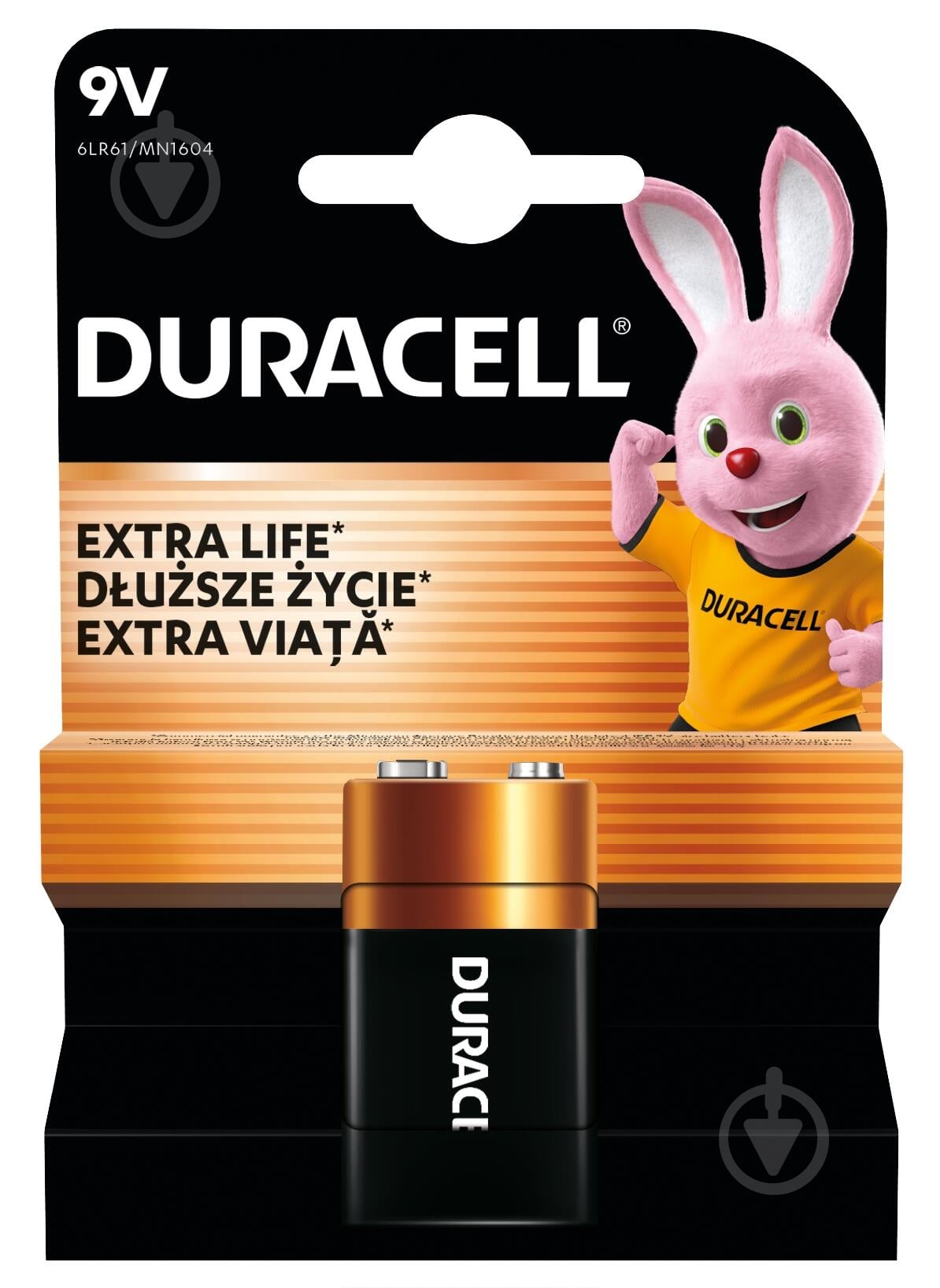 Батарейка щелочная Duracell 9V PP3 (крона) 1 шт. (81381920) - фото 2