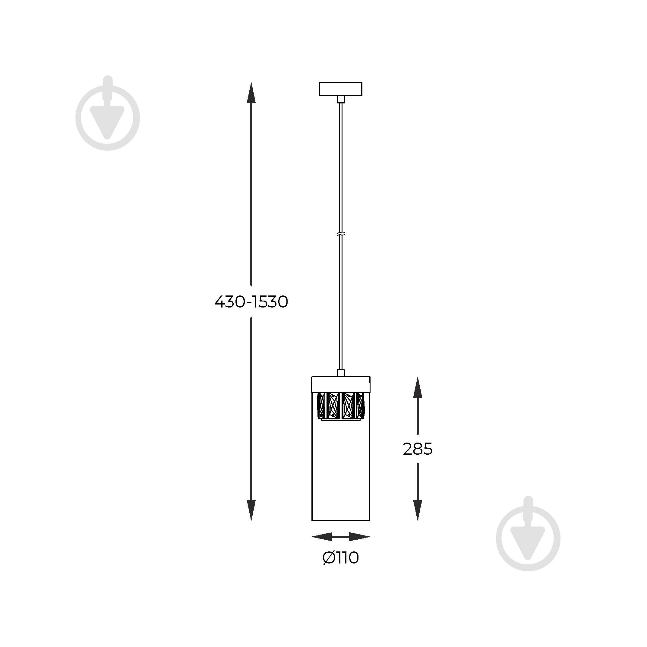Люстра подвесная Zuma Line GEM 1x28 Вт G9 золото - фото 6
