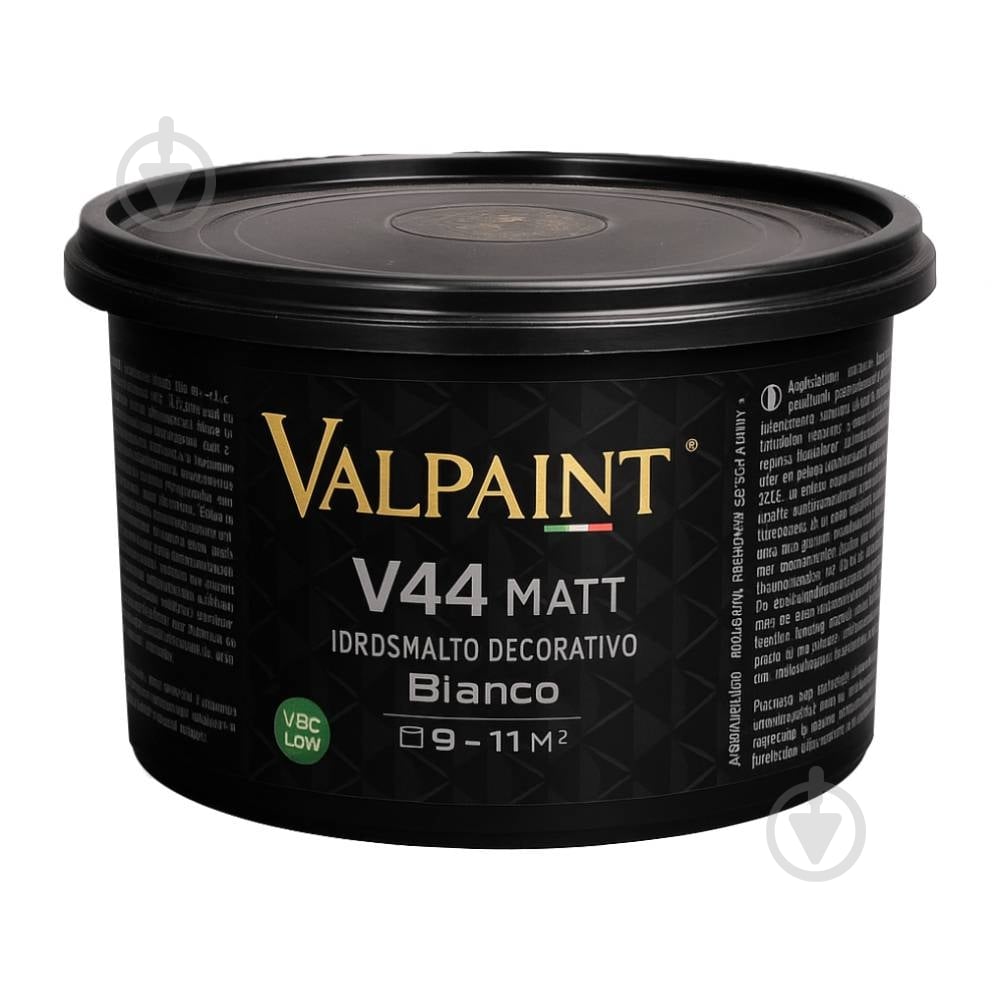 Краска акрилатная VALPAINT V44 MATT BIANCO глубокий мат белая 10 л - фото 1 Краска акрилатная VALPAINT V44 MATT BIANCO глубокий мат белая 10 л - фото 1