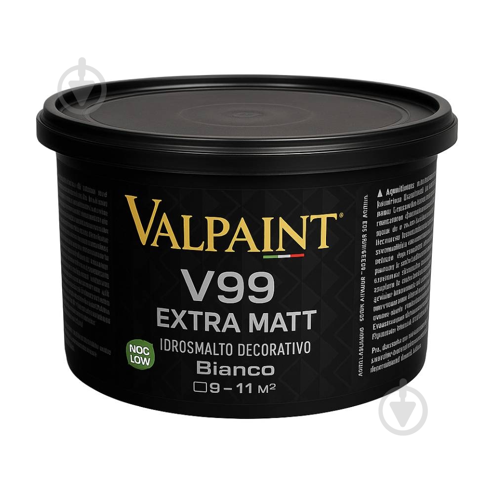 Фарба водоемульсійна VALPAINT V99 EXTRA MATT BIANCO глибокий мат біла 1 л - фото 1 Фарба водоемульсійна VALPAINT V99 EXTRA MATT BIANCO глибокий мат біла 1 л - фото 1